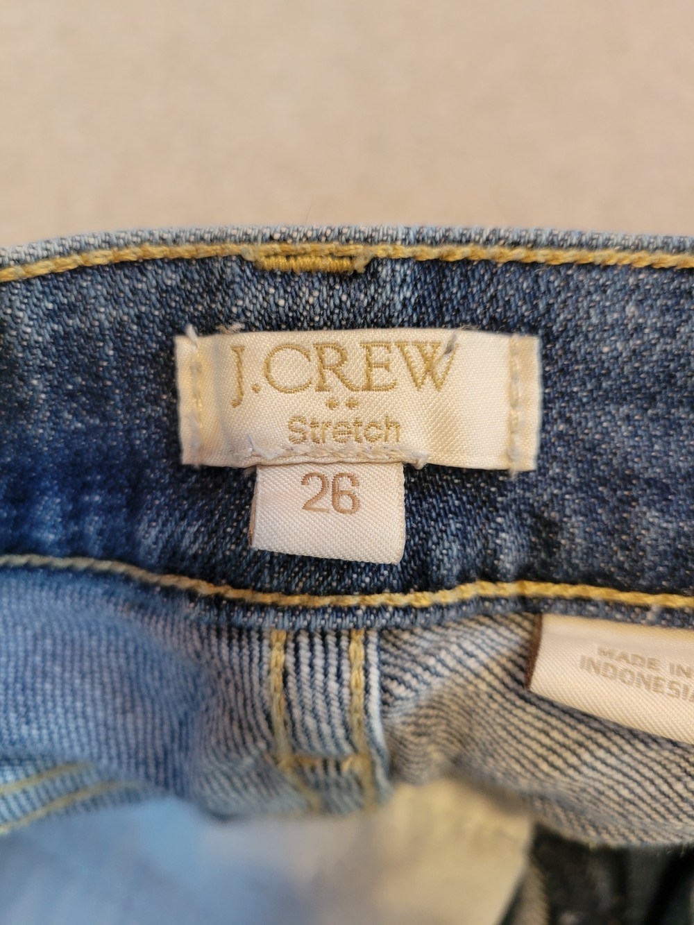 J. Crew Skinny Denim Jeans Distressed Size 26 Cotton Stretch - Picture 2 of 10